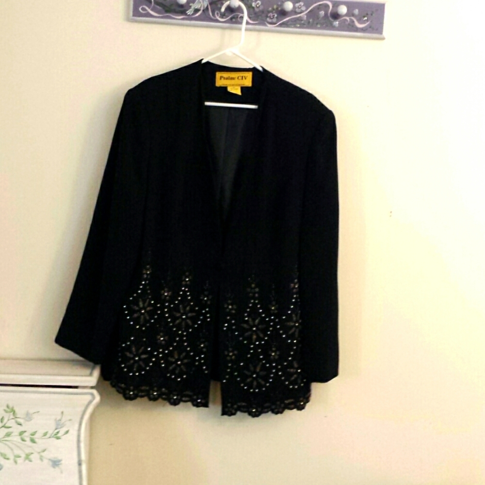 Psalm CIV beaded black blazer